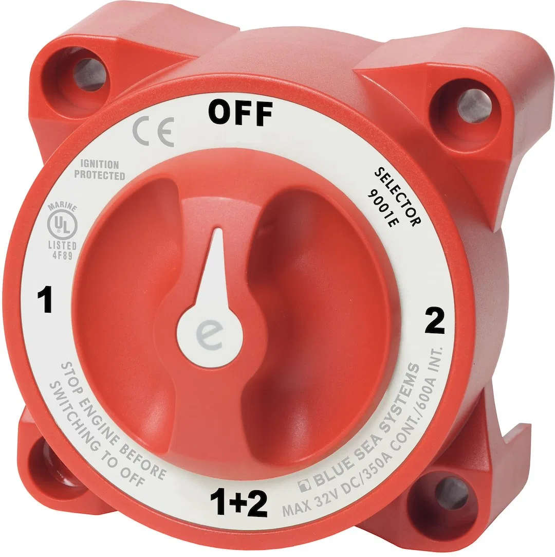 9001E-BSS – BLUE SEA Battery Selector Switch, Use To Switch Isolated Battery Banks To All Loads/ To Combine Battery B...